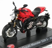 Edicola Ducati Monster 1200s 2014 - Poškodenie Zobrazovací box 1:24 Červená čierna