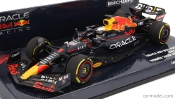 Minichamps Red bull F1 Rb18 Team Oracle Red Bull Racing N 1 Bahrain Gp Majster sveta 2022 Max Verstappen 1:43 Matná modrá žltá červená