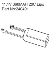 HBP240491 - 11.1V 360MAH 20C Lipo