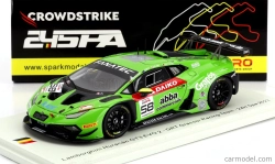 Spark-model Lamborghini Huracan Gt3 Evo 2 Team Grasser Racing 24h Spa 2023 F.crestani - S.neary - G.tweraser - R.capo 1:43 Green Black