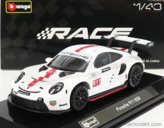Bburago Porsche 911 991 Rsr N 911 Coupe 2019 1:43 Bílá