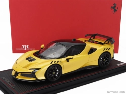 Mr-models Ferrari Sf90 Xx Stradale 2024 - Con Vetrina - With Showcase 1:18 Giallo Tristrato - Žlutá S Černou
