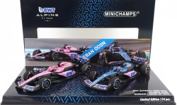 Minichamps Renault Set 2x F1 A523 Team Bwt Alpine N 31 8th Miami Gp 2023 + N 31 Bahrain Gp 2023 Esteban Ocon 1:43 Modrá čierna ružová