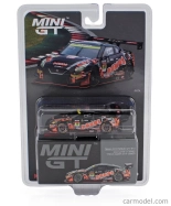Mini-gt Nissan Gt-r Nismo Team Ponos Gainer N 10 Gt300 Class Super Gt 2023 Hironobu Yasuda - Riki Okusa 1:64 Černá Oranžová