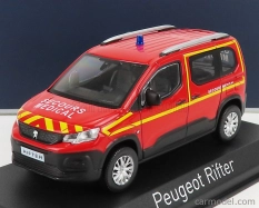 Norev Peugeot Rifter Pompiers Secours Medical 2019 1:43 Červeno-žltá