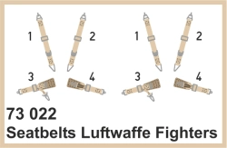 Ed73022 Lept - Bezpečnostné pásy Luftwafe v mierke 1/72