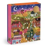 Galison Fóliové puzzle Joy Laforme Strašidelná dedina 1000 dielikov