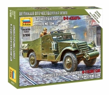 Zvezda Sovietsky prieskumný automobil M-3 s guľometom (1:100)