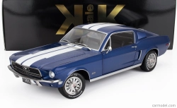 Kk-scale Ford usa Mustang Gt Fastback Coupe 1968 1:12 Modrá Bílá