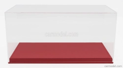 Luxbox Vetrina vitrína Base In Ecopelle Rossa - Syntetická koža Base Red - Lungh.lenght 32.2 Cm X Largh.width 16.2 Cm X Alt.height 15.6 Cm (altezza Interna Cm 13.5) 1:18 Red