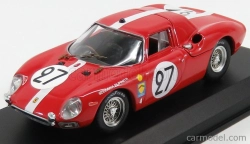 Najlepší model Ferrari 250lm 3.3l V12 Ch.s N6119 Team Scuderia Filipinetti N 27 6. Le Mans 1965 Dieter Spoerry - Armand Boller 1:43 Červená Biela