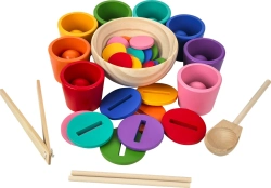 2Kids Toys Dúhové loptičky, mince a poháriky 8 farieb