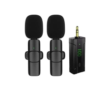 2in1 3.5mm Lavalier Wireless mikrofon pro kamery (vč. Aku)