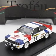 Trofeu Audi Quattro (night Version) N 58 Rally Montecarlo 1983 Jacques Briy - Jacques Henuset 1:43 Bílá Modrá Červená