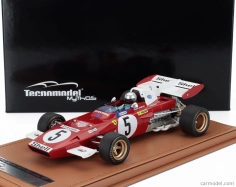 Tecnomodel Ferrari F1 312b2 N 5 German Gp (s figúrkou pilota) 1971 Mario Andretti - Con Vetrina - s vitrínou 1:18 červená biela