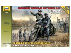 Zvezda nemecký motocykel R-12 s vodičom (1:35)
