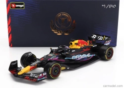 Bburago Red bull F1  Rb19 Team Oracle Red Bull Racing N 1 World Champion Winner Miami Gp 2023 Max Verstappen - With Pilot And Showcase 1:24 Matt Blue