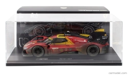 Bburago Ferrari With Showcase - 499p 3.0l Turbo V6 Team Ferrari Af Corse N 50 Winner 24h Le Mans (after Race Version) 2024 Antonio Fuoco - Miguel Molina - Nicklas Nielsen 1:18 Red