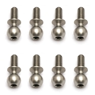 Kulové čepy, střibrné, 6mm, 10ks.