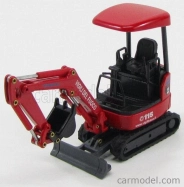 Oldcars Komatsu Pc18 - Ruspa Cingolata Vigili Del Fuoco - Hasičské auto 1:32 červené čierne