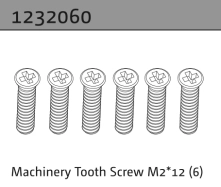 1232060 - Machinery Tooth Screw M2*12 (6)
