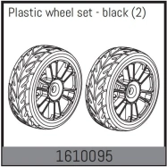 Plastic wheel set - black (2)
