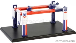 Greenlight Accessories Standard Oil Garage Set Officina - Ponte Sollevatore Auto - Four Post Lift 1:64 Modrá Bílá Červená