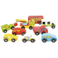 Bigjigs Rail Drevená autodráha s autíčkami