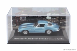 Edicola Chevrolet Corvette Stingray C2 Coupe 1963 - Con Vetrina - S vitrínou 1:43 Light Blue Met