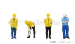 Tiny toys Set figúrok Fs09 4x Streetworkers 1:64 Rôzne