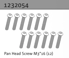 1232054 - Pan Head Screw M3*16 (10)