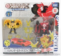 Takara-tomy Takara-tomy Transformers Barithunder & Sideswipe cm. 12.0 1:64 Červená čierna žltá