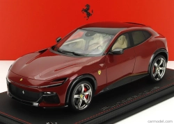 Bbr-models Ferrari Purosangue Suv Panoramic Roof 2022 - Con Vetrina - S vitrínou 1:18 Rosso Mugello - Red Met