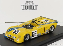Trofeu Chevron B21 1850cc S4 Team Promoto Services Racing N 66 24h Le Mans 1973 B.robinson - J.m.uriarte - H.le Guellec 1:43 Žltá Modrá