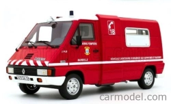 Otto-mobile Renault Master T30d Van Vehicule De Secours D'urgence Aux Asphyxies Marseille Marine Sapeurs Pompiers 1980 1:18 červená biela