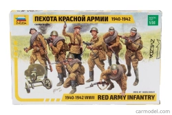 Zvezda Figures Red Army Infantry Wwii 1940-1942 - Russian Army - Military 1:35 /