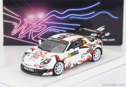 Spark-model Renault Alpine A110 Rgt Team Chazel Technologies Course N 60 4th Rgt Rally Montecarlo 2024 Armand Fumal - Jules Escartefigue 1:43 White Black