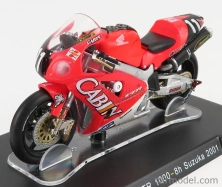 Edicola Honda Vtr1000 Team Cabin Honda N 11 Víťaz 8h Suzuka 2001 Valentino Rossi 1:18 Červená Biela
