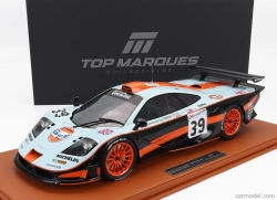 Topmarques Mclaren F 1 Gtr 6.0l V12 Team Gulf Davidoff Gtc Racing N 39 24h Le Mans 1997 R.bellm - A.g.scott - M.sekiya 1:12 Light Blue Red