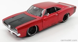 Maisto Dodge Chartger R/t Coupe 1969 1:24 Red Met Black
