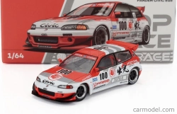 Pop-race-limited Honda Civic Eg67 V1.5 Pandem Idemitsu Motion Infinite N 100 Racing 1993 1:64 biela červená