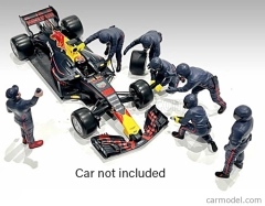 Americké diorámy Figúrky F1 Set 2 2022 - Dioráma Pit-stop Set 7 X Meccanici - Mechanics - With Decals 1:43 Matt Blue Red