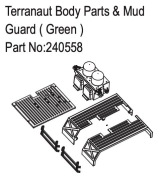 HBP240558 - Terranaut Body Parts & Mud Guard ( Green )