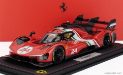 Bbr-models Ferrari 499p 3.0l Turbo V6 N 24 Modificata Launch Version 2023 - Con Vetrina - S vitrínou 1:18 Červená Biela Čierna
