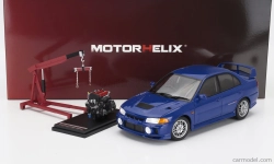 Motorhelix Mitsubishi Lancer Evo Iv s motorom a príslušenstvom 1999 1:18 modrá