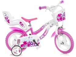 DINO Bikes - Dětské kolo 12" růžové