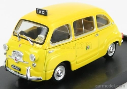 Brumm Fiat 600d Multipla Taxi Milano 1970 1:43 Žltá