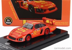Paragon-models Porsche 935/78-81 3.2l Turbo Moby Dick Team Momo Penthouse N 30 100 Miles Laguna Seca 1981 Gianpiero Moretti 1:64 Červená Žltá