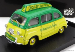Brumm Fiat 600 Multipla - Enciclopedia Motta 1956 1:43 Žlutá Zelená