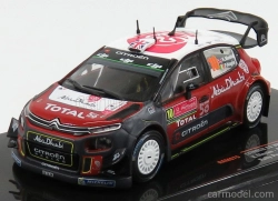 Ixo-models Citroen C3 Wrc Abu Dhabi N 10 Rally Portugalsko 2018 K.meeke - P.nagle 1:43 Červená sivá